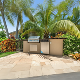 The Fire 9 Ft Grill Island with 32" Grill & 4 Ft Round Bar