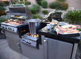 The Ibiza Grill Island Package 7.5 Ft with 32" Grill, Power Burner & Refrigerator