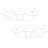 The Fire 9 Ft Grill Island with 32" Grill & 4 Ft Round Bar