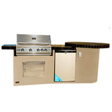 The Fire 9 Ft Grill Island with 32" Grill & 4 Ft Round Bar