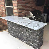 The Charlie 7-Foot Outdoor Bar Island with Granite Countertop