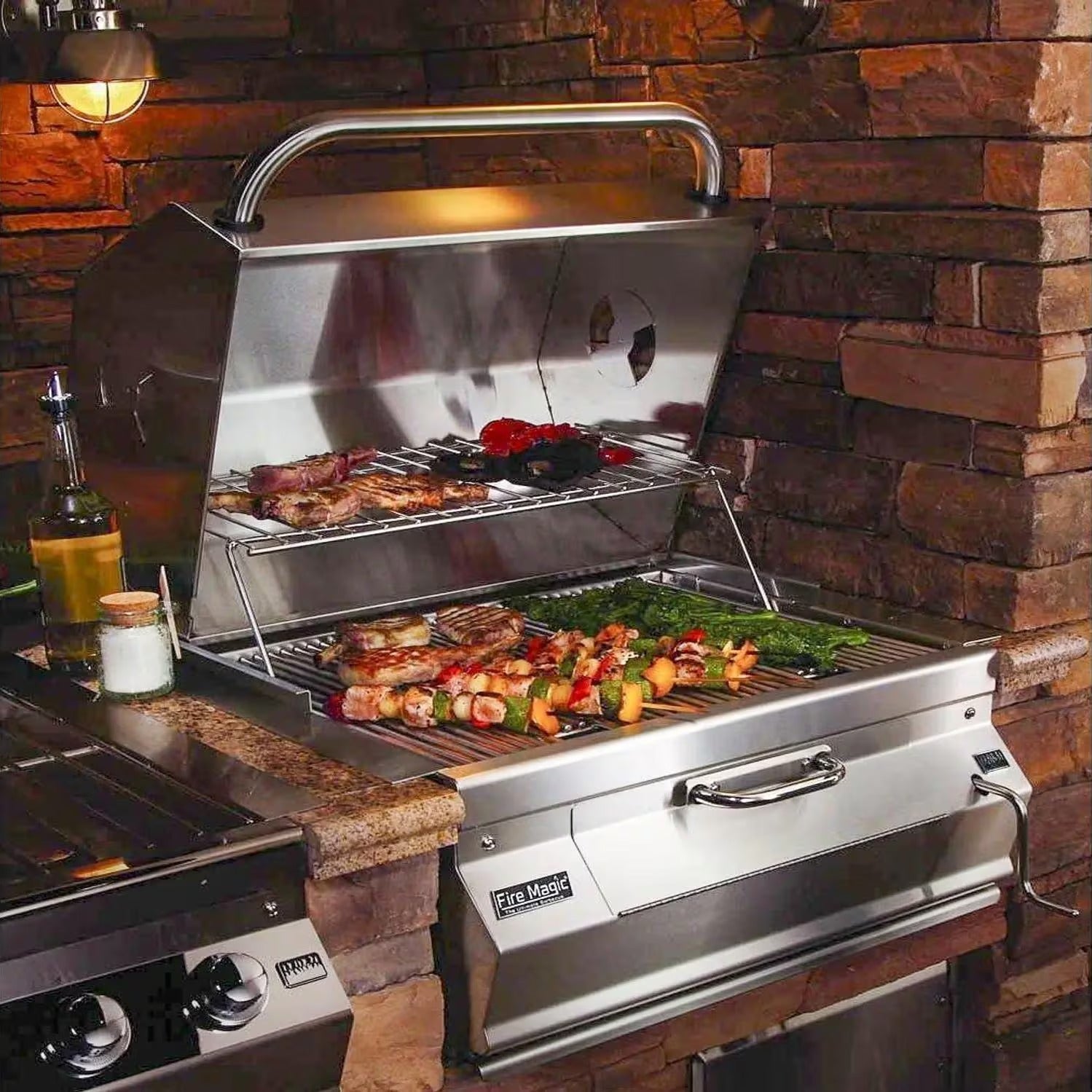 Legacy 30-Inch Built-In Smoker Charcoal Grill Fire Magic