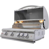 Blaze LTE+ Marine Grade 32-Inch 4-Burner Built-In Grill w/ Lift-Assist Hood & Rear Infrared Burner