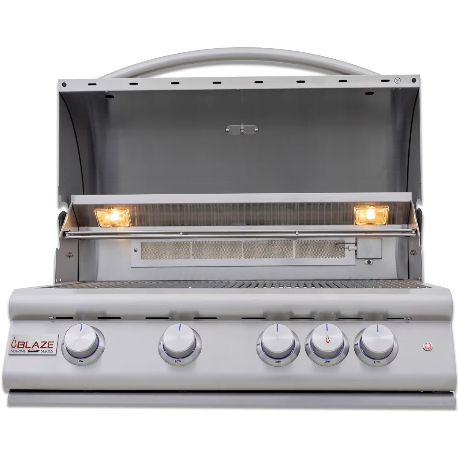Blaze LTE+ Marine Grade 32-Inch 4-Burner Built-In Grill w/ Lift-Assist Hood & Rear Infrared Burner