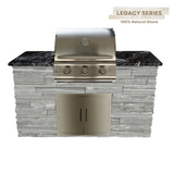 The Legacy Express 5 Ft Island with 25" Blaze LBM Grill & Granite Countertop