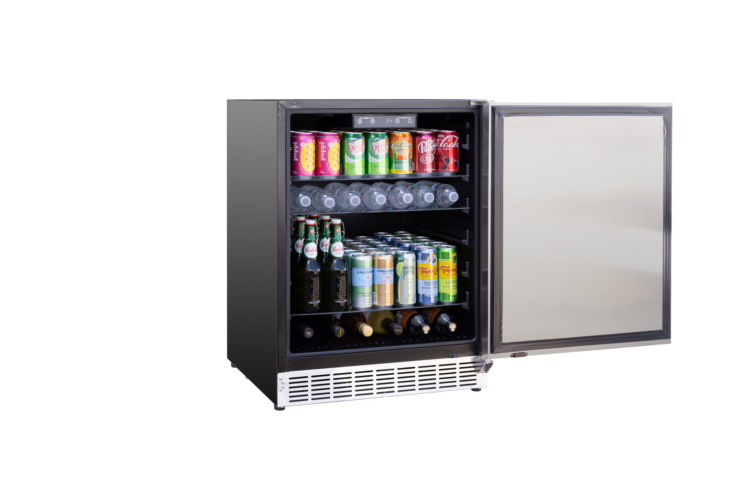 The Legacy Pro 8 Ft Island with 32" TrueFlame Grill, Refrigerator, Drawers, Trash Bin & Granite Countertop