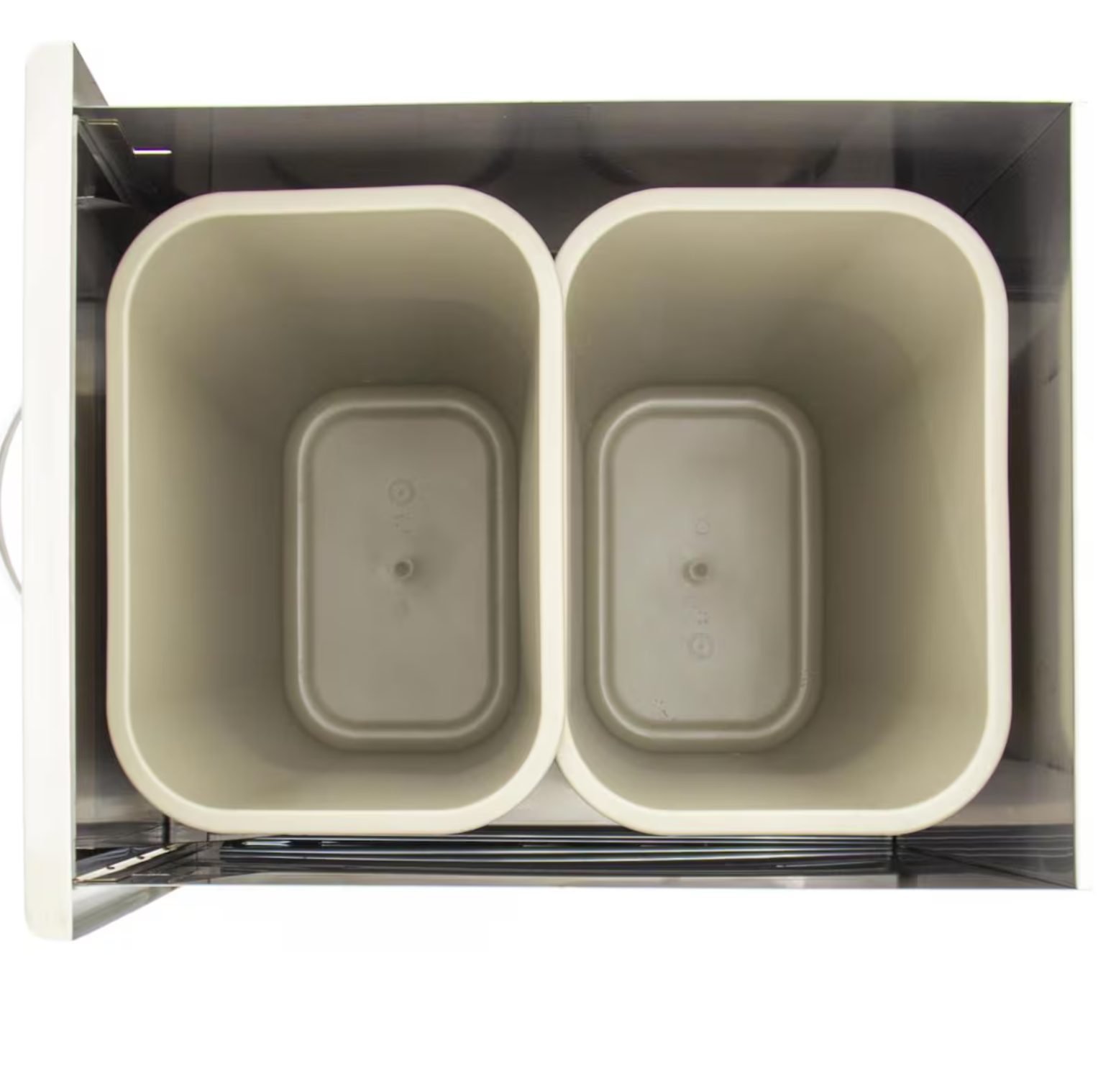 Blaze 20-Inch Roll-Out Stainless Steel Double Trash Bin