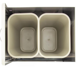Blaze 20-Inch Roll-Out Stainless Steel Double Trash Bin