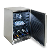 The Ambassador 8 Ft Island with 32" Blaze Grill, Power Burner, Refrigerator & Granite Countertop