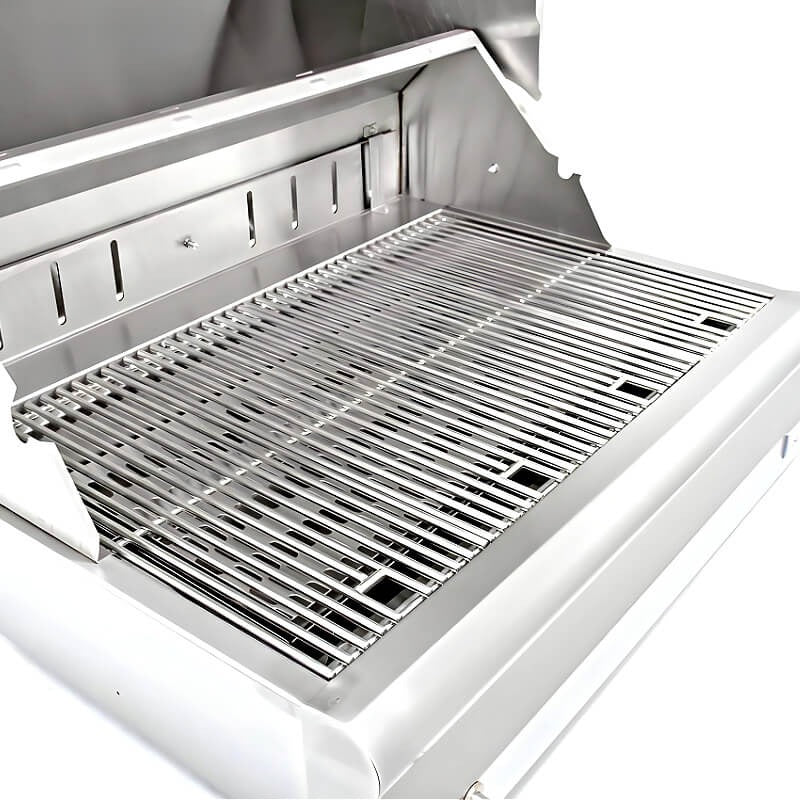 Blaze 32-Inch Stainless Steel Charcoal Grill with Adjustable Charcoal Tray