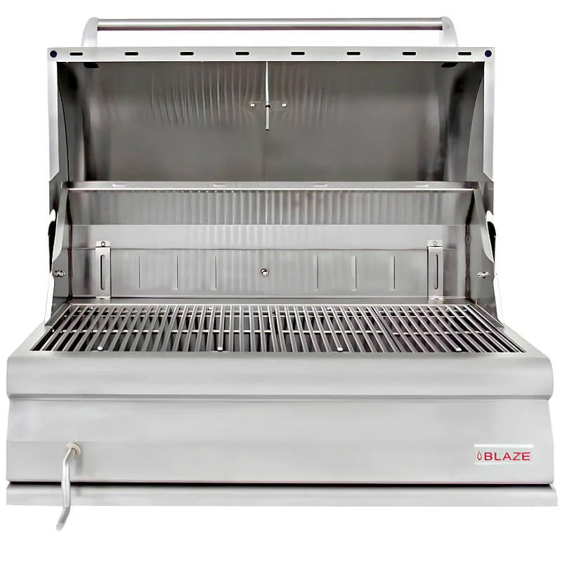 Blaze 32-Inch Stainless Steel Charcoal Grill with Adjustable Charcoal Tray