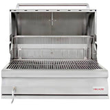 Blaze 32-Inch Stainless Steel Charcoal Grill with Adjustable Charcoal Tray