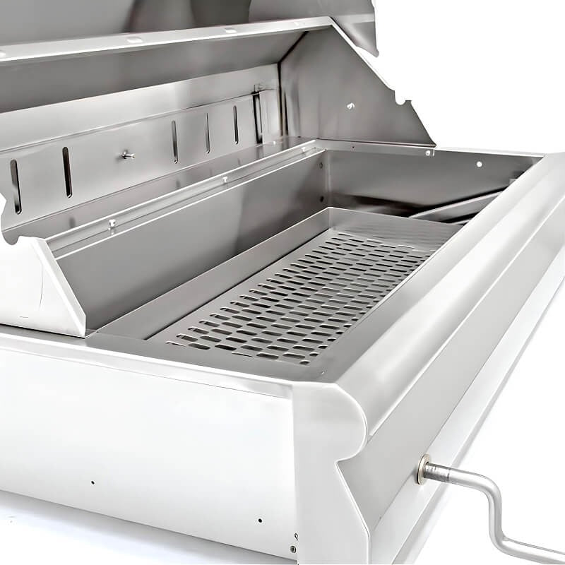 Blaze 32-Inch Stainless Steel Charcoal Grill with Adjustable Charcoal Tray
