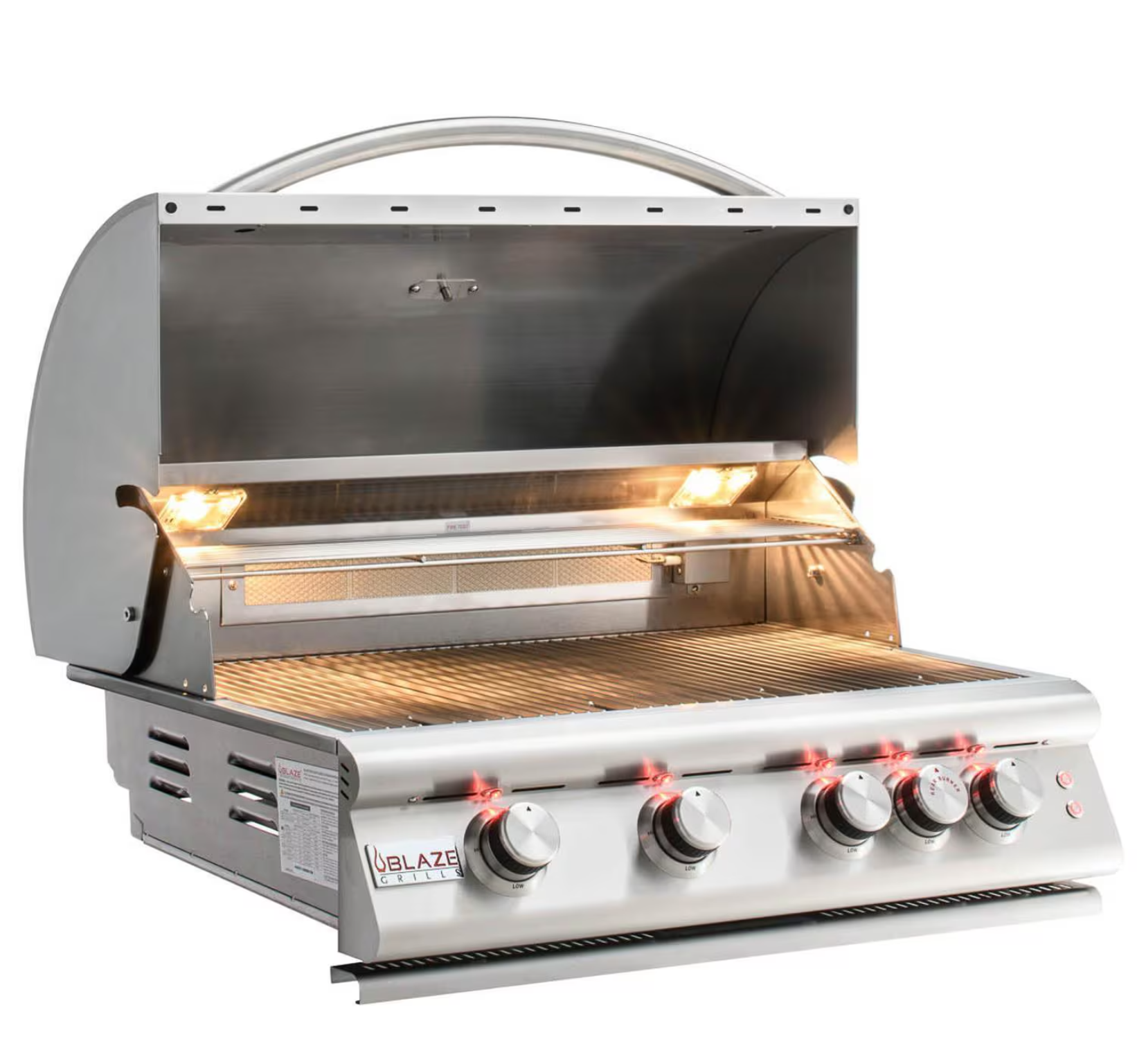 The Legacy Pro 8 Ft Island with 32" Blaze LTE Grill, Refrigerator, Drawers, Trash Bin & Granite Countertop