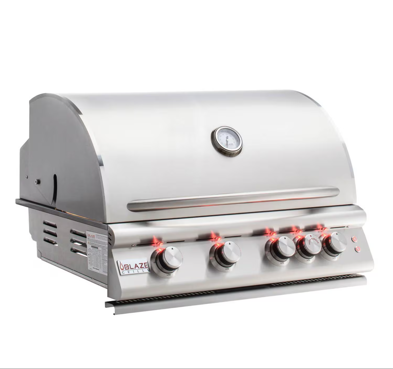 The Legacy Pro 8 Ft Island with 32" Blaze LTE Grill, Refrigerator, Drawers, Trash Bin & Granite Countertop