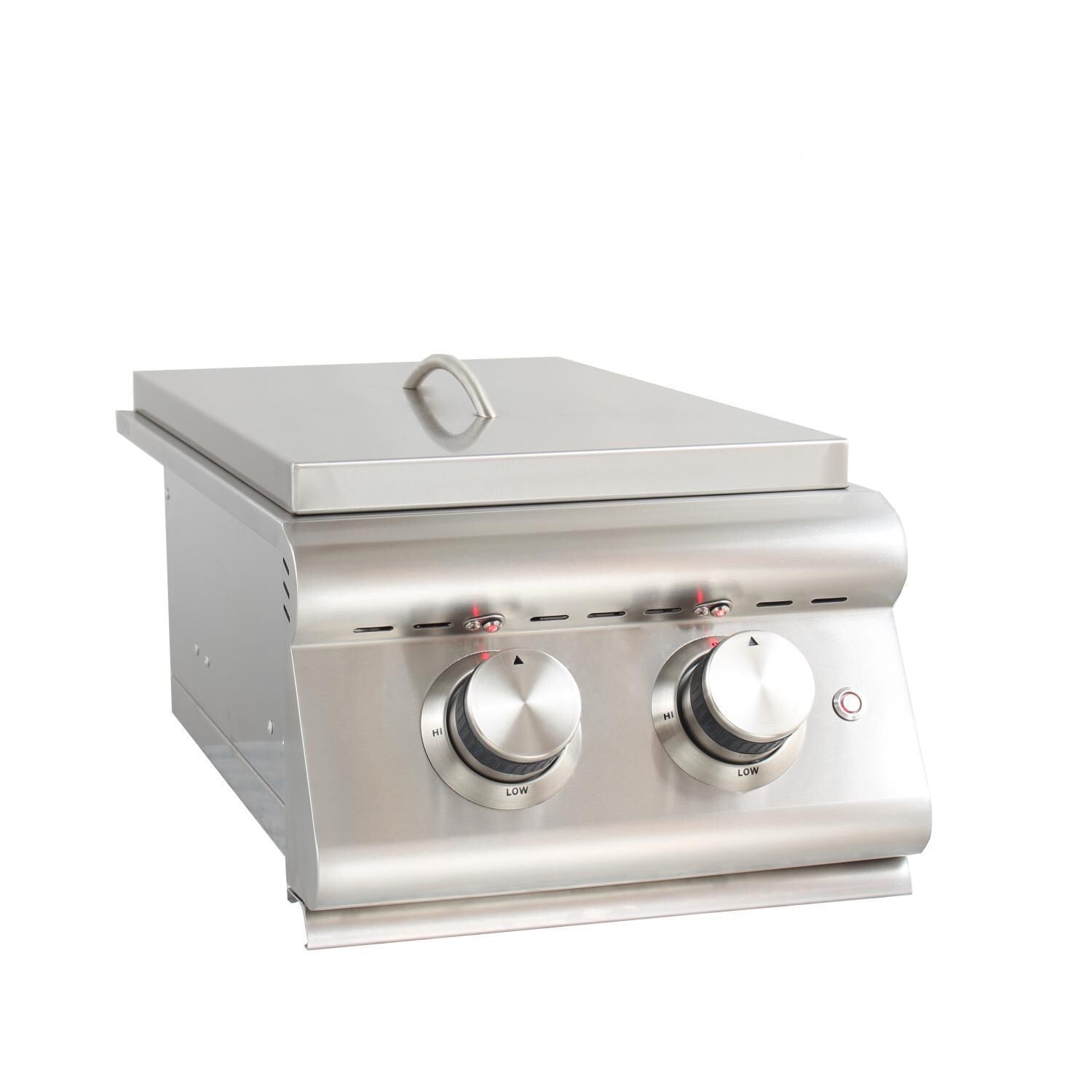 Blaze LTE Built-In Stainless Steel Double Side Burner w/ Lid