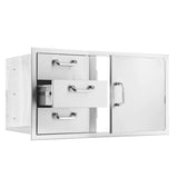 GTG Pro 39-Inch Stainless Steel Access Door & Triple Drawer Combo
