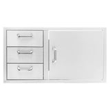 GTG Pro 39-Inch Stainless Steel Access Door & Triple Drawer Combo