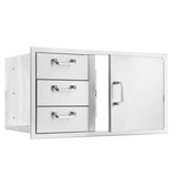 GTG Pro 39-Inch Stainless Steel Access Door & Triple Drawer Combo