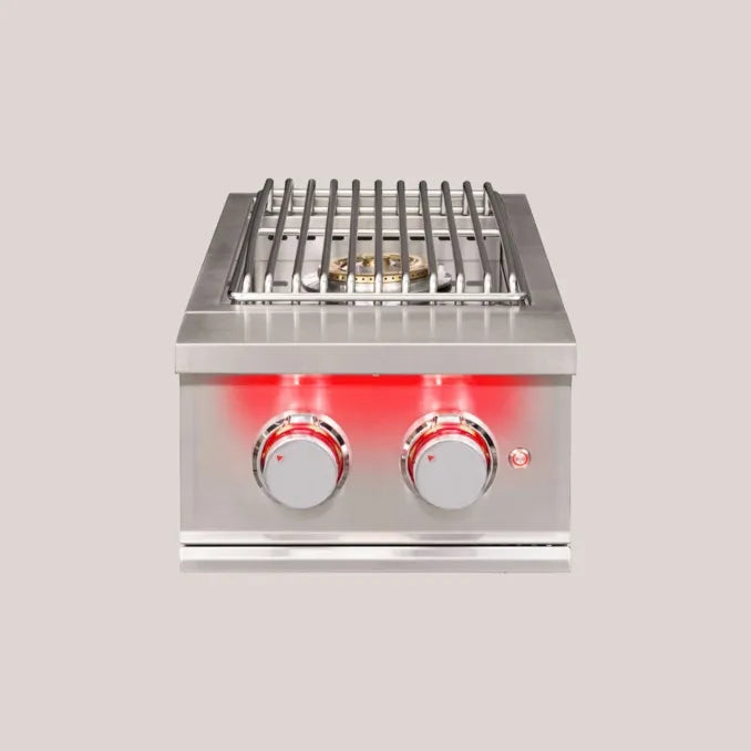 The Monarch U-shaped Bar Island 8 Ft with 32" TrueFlame, Power Burner, Refrigerator & Granite Countertop