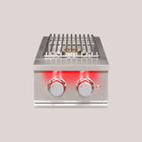 The Monarch U-shaped Bar Island 8 Ft with 32" TrueFlame, Power Burner, Refrigerator & Granite Countertop