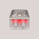 The Parkview 8 Ft Island with 32" TrueFlame Grill, 30" TrueFlame Griddle, Double Drawer Combo & Granite Countertop