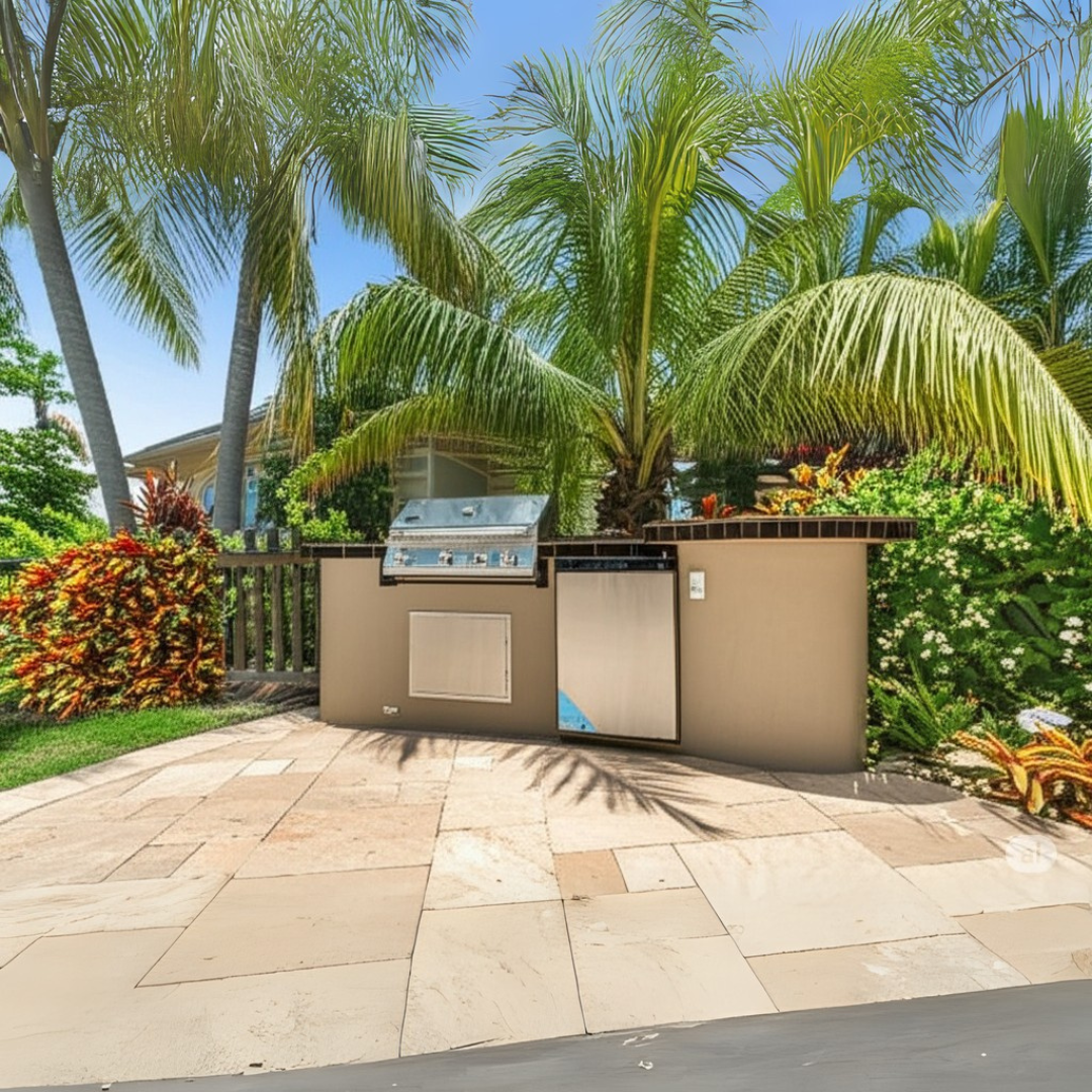 The Fire 9 Ft Grill Island with 32" Grill & 4 Ft Round Bar