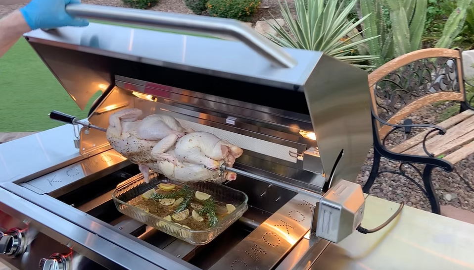 BBQ Grill Rotisserie Kit for 4 Burner KoKoMo Grills