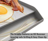 Multi-Configurable Solid Steel Powder Coated Griddle for BBQ Grills