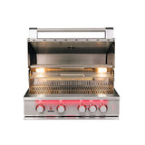 The Oasis 8 Ft with 32" TrueFlame Grill, Refrigerator & Granite Countertop